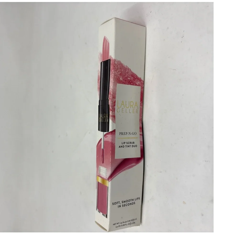 Laura Geller Prep-N-Go Lip Scrub and Tint Duo‎ Rush Hour Pink New In Box